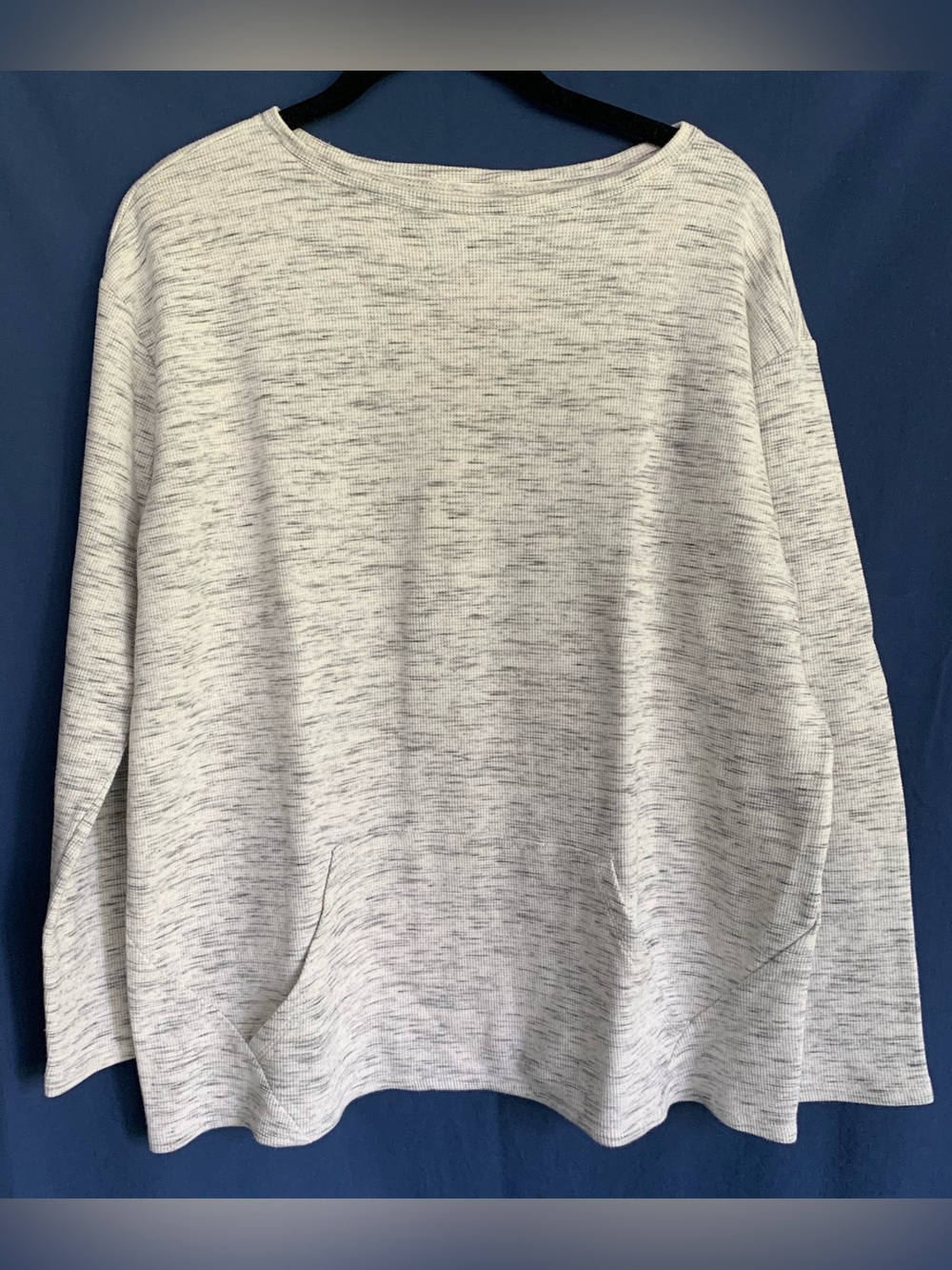 Pure Jill Light Heather Gray Kangaroo Pouch Pullover